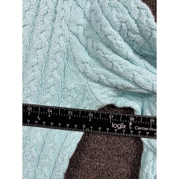 Talbots Knit Sweater Womens Size S Light Blue V-Neck Long Sleeves - Picture 6 of 6